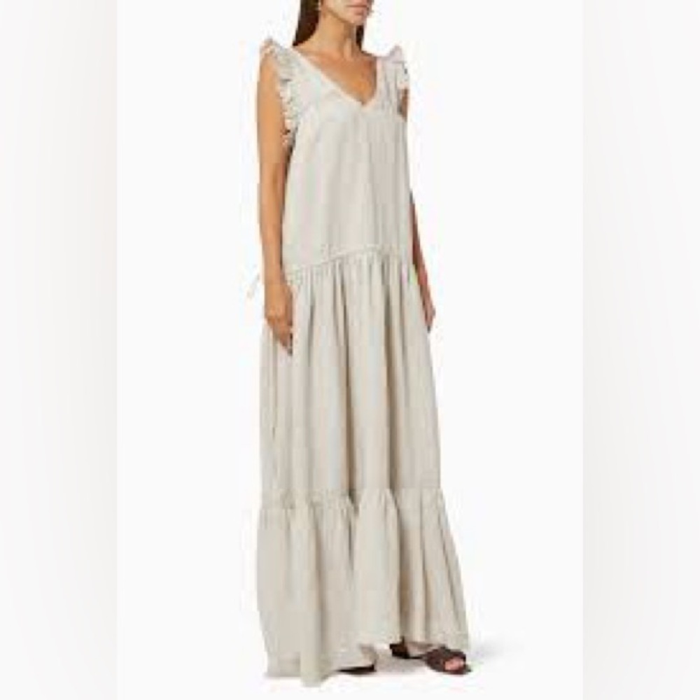 Joslin Gracie Cotton Crochet Maxi Dress Sz-US 6/AU 10